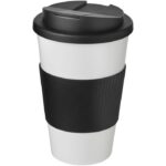 MP3177250 americano vaso 350 ml con agarre y tapa antigoteo blanco plastico pp plastico de silicona 1