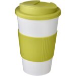 MP3177300 americano vaso 350 ml con agarre y tapa antigoteo blanco plastico pp plastico de silicona 1