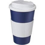 MP3177410 americano vaso 350 ml con agarre y tapa antigoteo azul plastico pp plastico de silicona 1