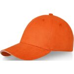 MP3181710 gorra con ribete de 6 paneles naranja sarga gruesa de algodon cepillado 100 algodon 260 gm 1