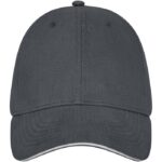 MP3181760 gorra con ribete de 6 paneles gris sarga gruesa de algodon cepillado 100 algodon 260 gm2 2