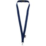 MP3183990 lanyard de pet reciclado con cierre independiente azul plastico reciclado 1