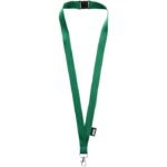 MP3184000 lanyard de pet reciclado con cierre independiente verde plastico reciclado 1