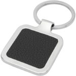 MP3184130 llavero cuadrado de cuero sintetico apto para laser negro 90 simil piel de plastico de pol 1