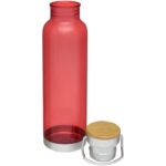 MP3184540 botella deportiva de tritan de 800ml rojo plastico eastman tritan madera de bambu acero in 4