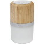 MP3185360 altavoz de bambu con bluetooth y luz natural 70 madera de bambu 30 plastico abs 1