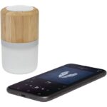 MP3185360 altavoz de bambu con bluetooth y luz natural 70 madera de bambu 30 plastico abs 6