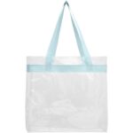 MP3222010 bolsa tote transparente azul plastico pvc 2