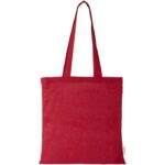 MP3222100 bolsa tote de algodon organico gots de 100 gm rojo algodon organico con certificado gots 1 2