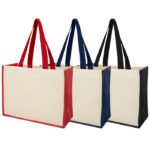 MP3222680 bolsa tote para la compra de lona y yute de 320 gm azul lona 320 gm2 yute 330 gm2 4