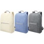 MP3228000 mochila de poliester y algodon reciclado de 450gm 10l natural 60 algodon reciclado 40 poli 4