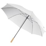 MP3228880 paraguas de golf de 30 de pet reciclado resistente al viento blanco poliester de tafetan d 1