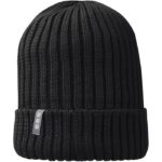 MP3232650 gorro organico negro 2x2 rib knit 100 algodon organico 7 gauge 2