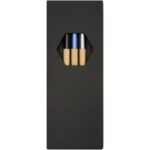 MP3233850 set de boligrafos de bambu de 3 piezas negro madera de bambu aluminio 5