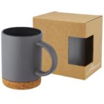 MP3233870 taza de ceramica de 425 ml con base de corcho gris ceramica corcho 1