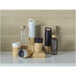 MP3233910 taza de porcelana de 320 ml con pared exterior de bambu blanco porcelana madera de bambu 5