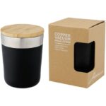 MP3233960 vaso de 300 ml de acero inoxidable con aislamiento al vacio de cobre y tapa de bambu negro 1