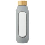 MP3234020 botella de vidrio borosilicato con agarre de silicona de 600 ml gris vidrio borosilicato 2