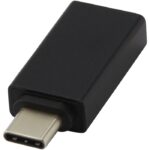 MP3234460 adaptador de aluminio de usb c a usb a 30 negro aluminio plastico abs 1