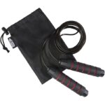MP3241640 cuerda de saltar suave en bolsa de pet reciclado rojo aluminio espuma 5