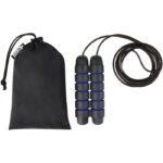 MP3241650 cuerda de saltar suave en bolsa de pet reciclado azul aluminio espuma 4