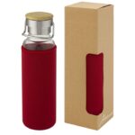 MP3241750 botella de vidrio borosilicato con funda de neopreno de 660 ml rojo vidrio borosilicato pl 1