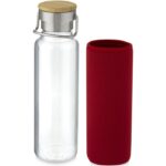 MP3241750 botella de vidrio borosilicato con funda de neopreno de 660 ml rojo vidrio borosilicato pl 4