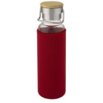 MP3241750 botella de vidrio borosilicato con funda de neopreno de 660 ml rojo vidrio borosilicato pl 5