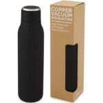 MP3241810 botella con aislamiento al vacio de cobre de 600 ml negro acero inoxidable plastico pp pla 1