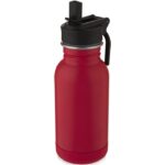 MP3241850 bidon deportivo de acero inoxidable de 400 ml con pajita y enganche rojo acero inoxidable 1