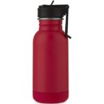 MP3241850 bidon deportivo de acero inoxidable de 400 ml con pajita y enganche rojo acero inoxidable 2