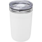 MP3241880 vaso de vidrio de 420ml con pared exterior de plastico reciclado blanco vidrio borosilicat 1