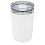 MP3241880 vaso de vidrio de 420ml con pared exterior de plastico reciclado blanco vidrio borosilicat 5