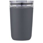 MP3241910 vaso de vidrio de 420ml con pared exterior de plastico reciclado gris vidrio borosilicato 2