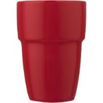 MP3243130 set de regalo de 4 vasos apilables de 280 ml rojo gres esmaltado 2