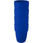 MP3243140 set de regalo de 4 vasos apilables de 280 ml azul gres esmaltado 4