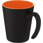 MP3243200 taza de ceramica con asa de 360 ml naranja gres esmaltado 1