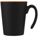 MP3243200 taza de ceramica con asa de 360 ml naranja gres esmaltado 2