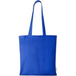 MP3243450 bolsa tote de algodon organico gots de 140 gm azul algodon organico con certificado gots 1 2