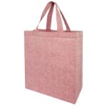 MP3243600 bolsa tote con fuelle de material reciclado de 150 gm rojo 85 algodon reciclado 15 poliest 1