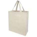 MP3243610 bolsa tote con fuelle de material reciclado de 150 gm natural 85 algodon reciclado 15 poli 1