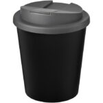 MP3245760 vaso reciclado de 250ml con tapa antigoteo negro polipropileno reciclado plastico pp 1