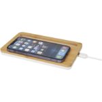 MP3245840 cargador inalambrico de bambu de 10 w blanco plastico abs madera de bambu 1