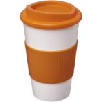 MP3246340 vaso con aislamiento de 350 ml con agarradera naranja plastico pp plastico de silicona 1