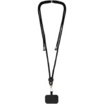 MP3246610 lanyard para telefono negro nylon plastico abs 1