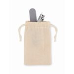 MP3249250 set de manicura en bolsa beige acero inoxidable 3