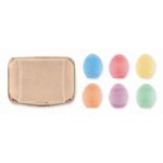 MP3250280 set 6 tizas en forma de huevo beige papel 3