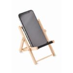 MP3250700 soporte telefono forma tumbona negro madera y algodon 2