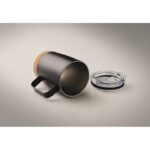 MP3251040 vaso de doble pared de 300 ml negro acero inoxidable 4