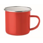 MP3251440 taza de metal esmaltado 350 ml rojo metal 1